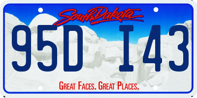 SD license plate 95DI43