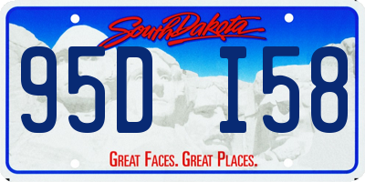 SD license plate 95DI58