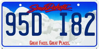 SD license plate 95DI82