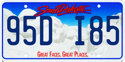 SD license plate 95DI85