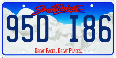 SD license plate 95DI86