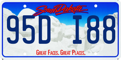 SD license plate 95DI88