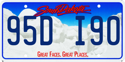SD license plate 95DI90