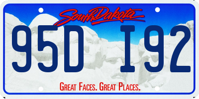 SD license plate 95DI92