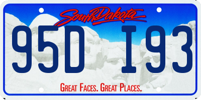 SD license plate 95DI93