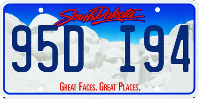 SD license plate 95DI94