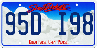 SD license plate 95DI98