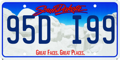 SD license plate 95DI99
