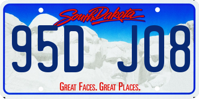 SD license plate 95DJ08