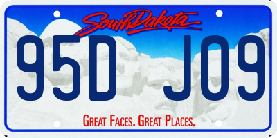 SD license plate 95DJ09