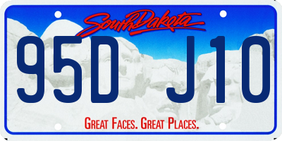 SD license plate 95DJ10