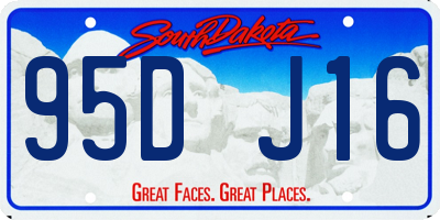 SD license plate 95DJ16