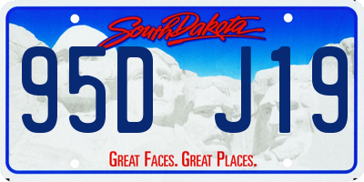 SD license plate 95DJ19