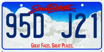 SD license plate 95DJ21