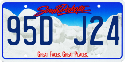 SD license plate 95DJ24