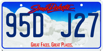 SD license plate 95DJ27