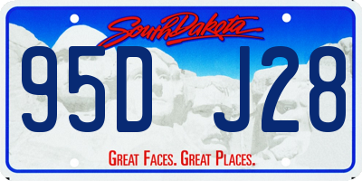 SD license plate 95DJ28