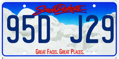 SD license plate 95DJ29
