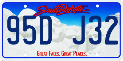 SD license plate 95DJ32