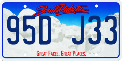 SD license plate 95DJ33