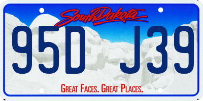 SD license plate 95DJ39