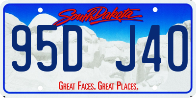 SD license plate 95DJ40