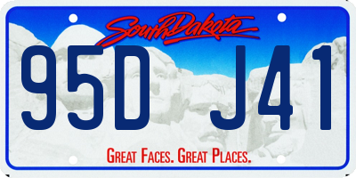 SD license plate 95DJ41