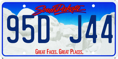 SD license plate 95DJ44