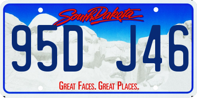 SD license plate 95DJ46