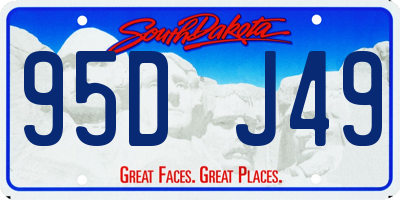 SD license plate 95DJ49
