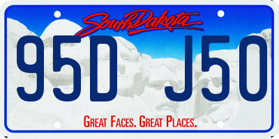 SD license plate 95DJ50