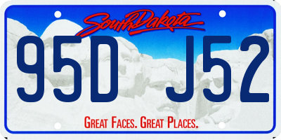 SD license plate 95DJ52