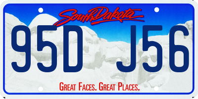 SD license plate 95DJ56