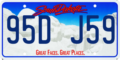 SD license plate 95DJ59