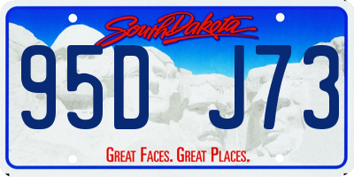 SD license plate 95DJ73