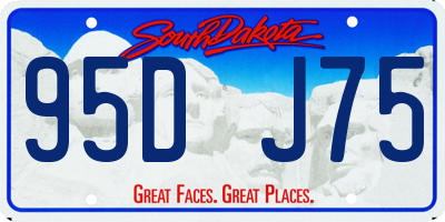 SD license plate 95DJ75