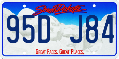 SD license plate 95DJ84