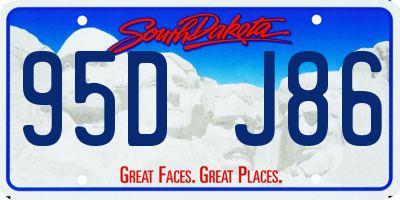 SD license plate 95DJ86