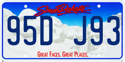 SD license plate 95DJ93