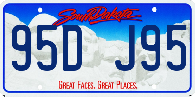 SD license plate 95DJ95