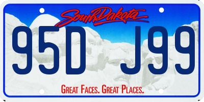 SD license plate 95DJ99