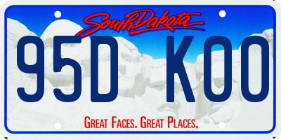 SD license plate 95DK00