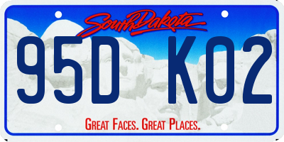 SD license plate 95DK02