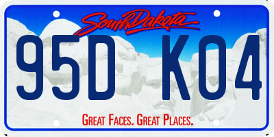 SD license plate 95DK04