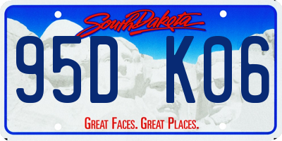 SD license plate 95DK06