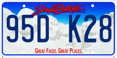 SD license plate 95DK28