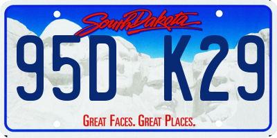SD license plate 95DK29