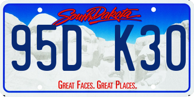 SD license plate 95DK30