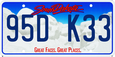 SD license plate 95DK33