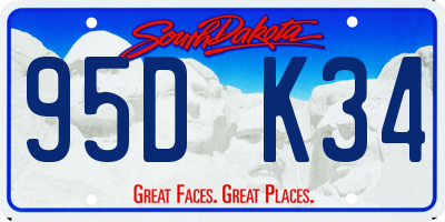 SD license plate 95DK34